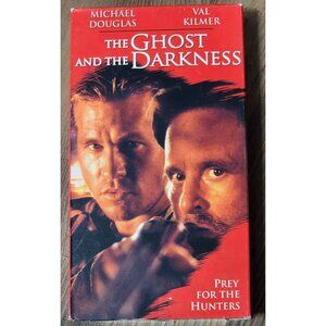The Ghost and the Darkness 1996 Thriller Movie Vhs Video Tape Val Kilmer Vintage